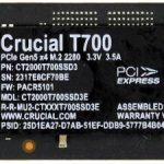 Crucial T700, 2TB Of Passively Cooled PCIe Gen5 TLC