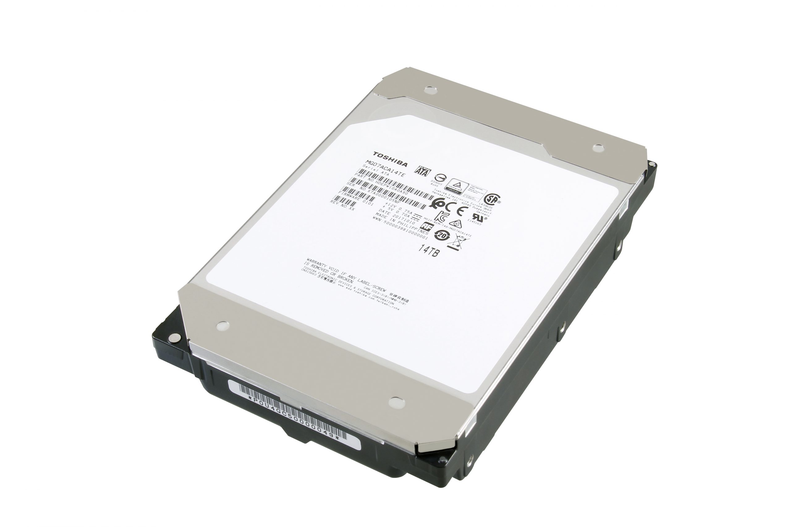 Toshiba Launches 14TB Helium Sealed PMR Hard Drives For Enterprise Customers