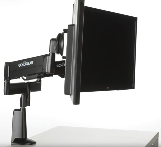 Wave your arms in the air … dual and single monitor mounts from Echogear