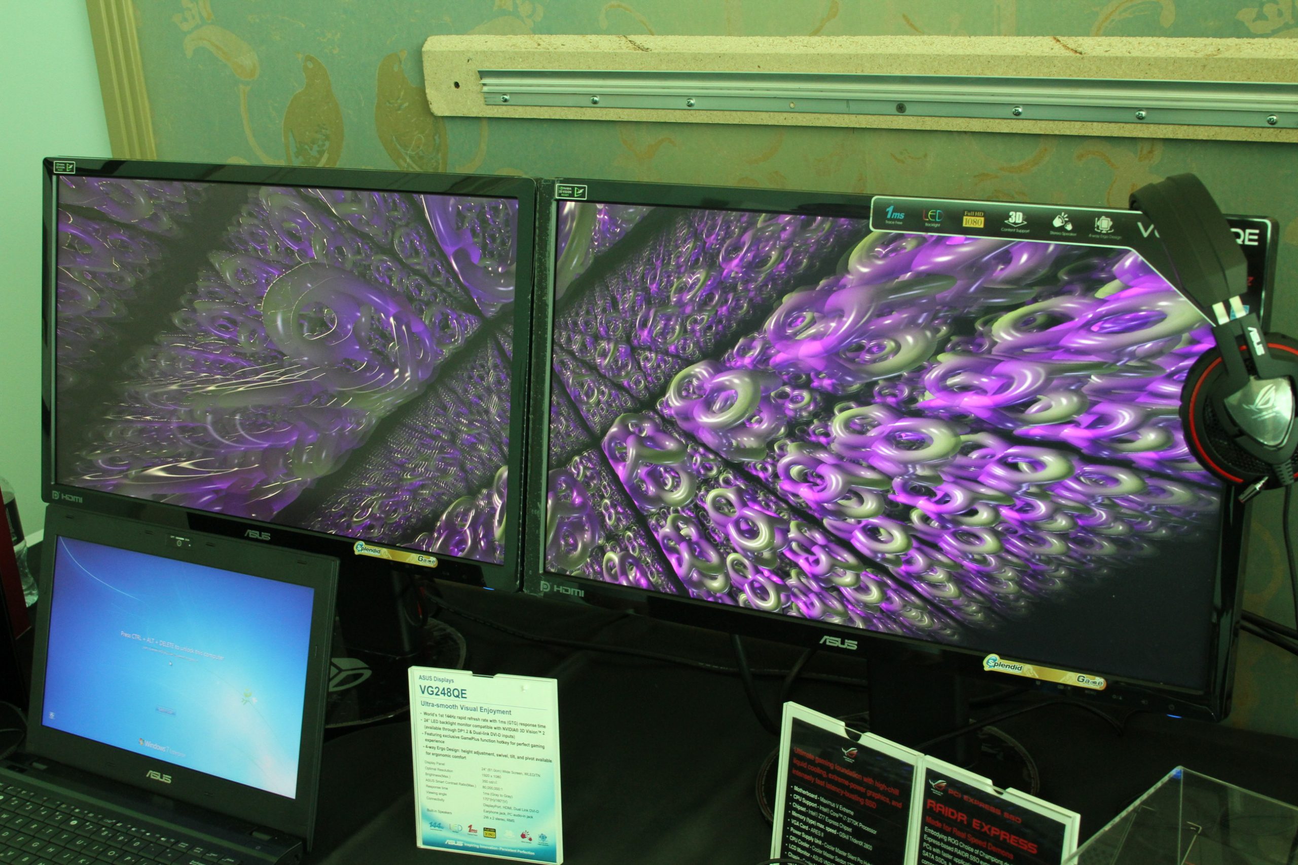 CES 2013 Video: ASUS VG248QE 144 Hz 24-in and MX299Q 29-in 21:9 2560×1080 Monitors