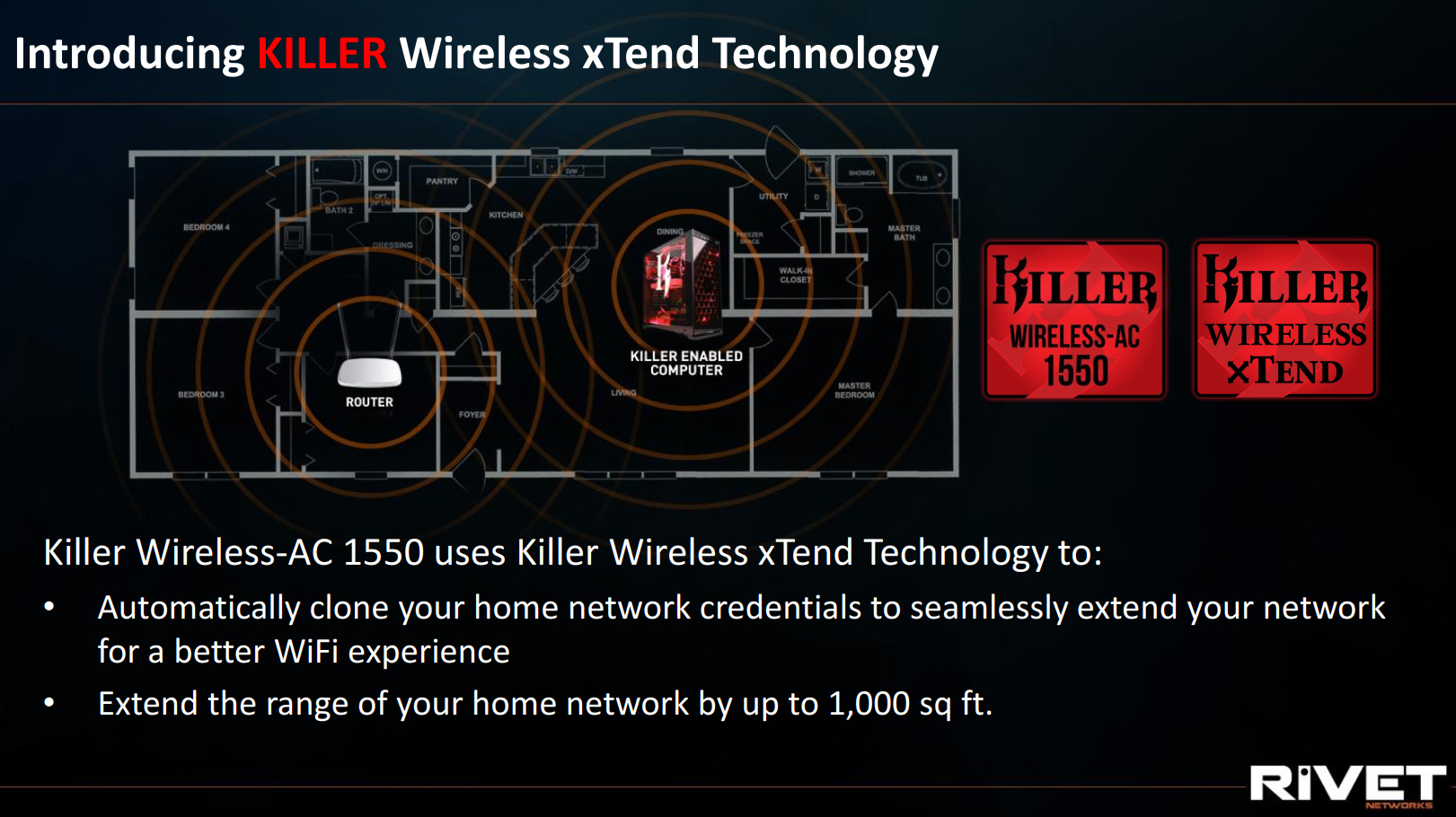 Rivet Networks Introduces Killer Wireless xTend Technology